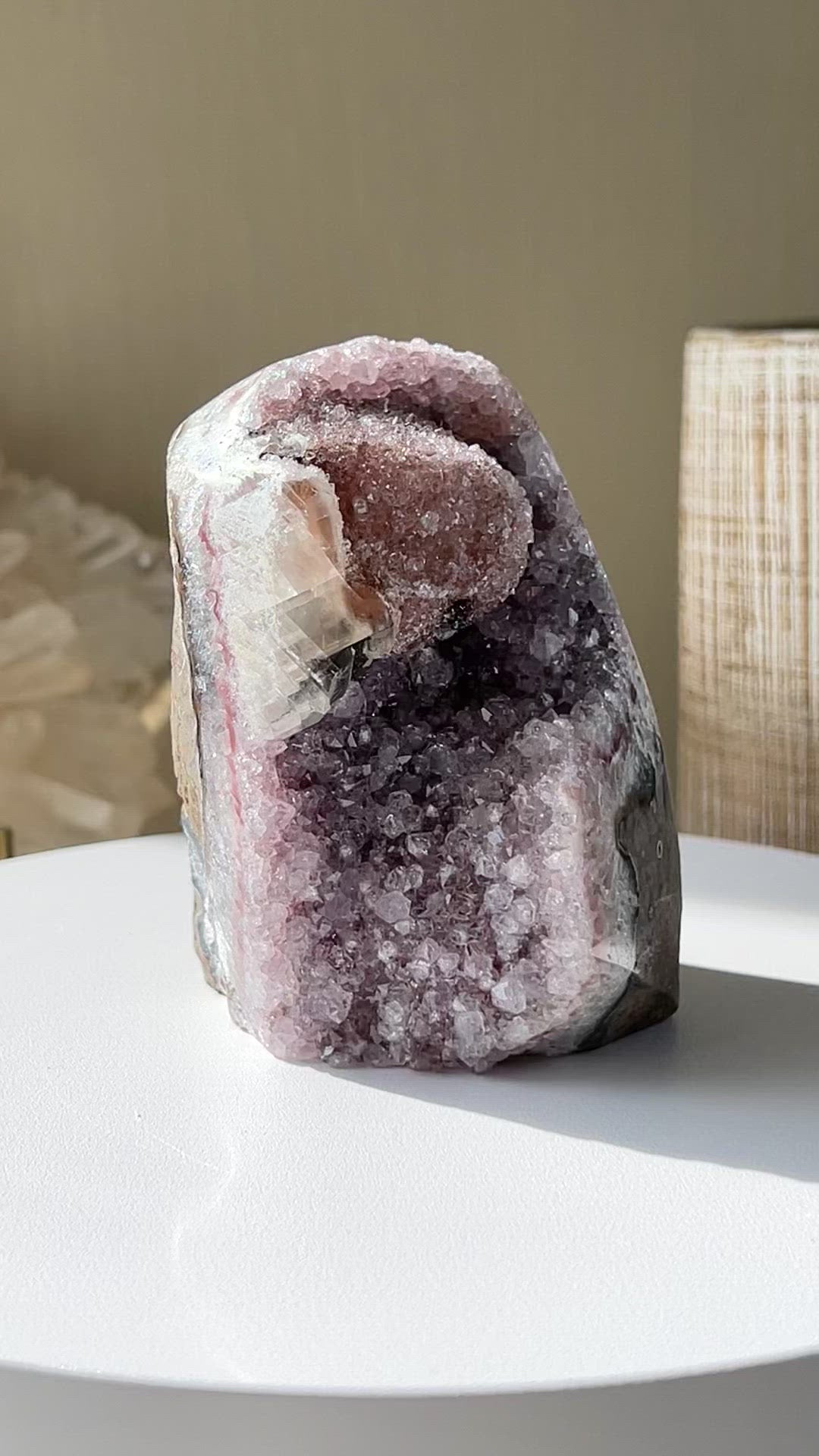 [Ruth] Pink Ball Amethyst Geode