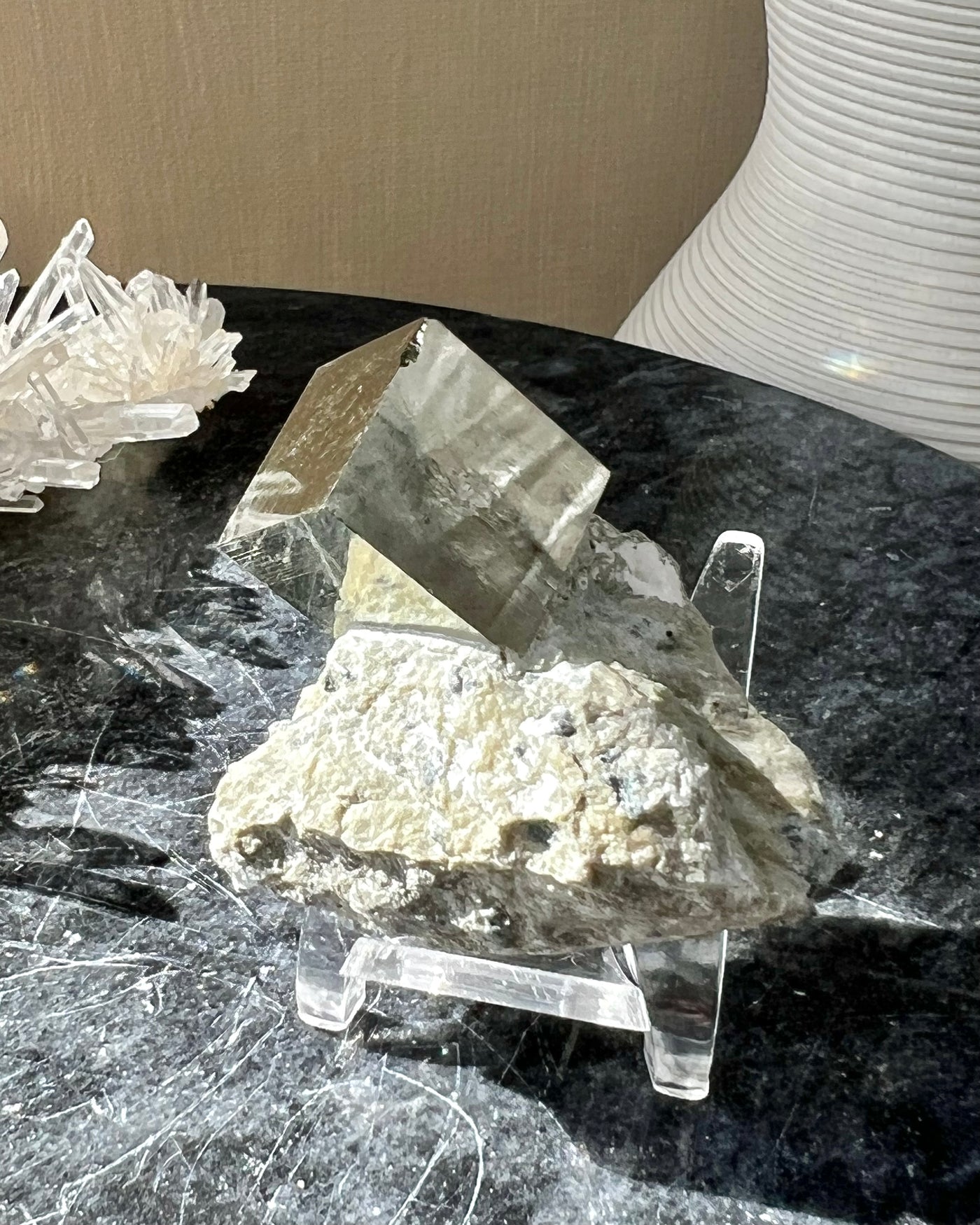 Cube Pyrite on Matrix (D)