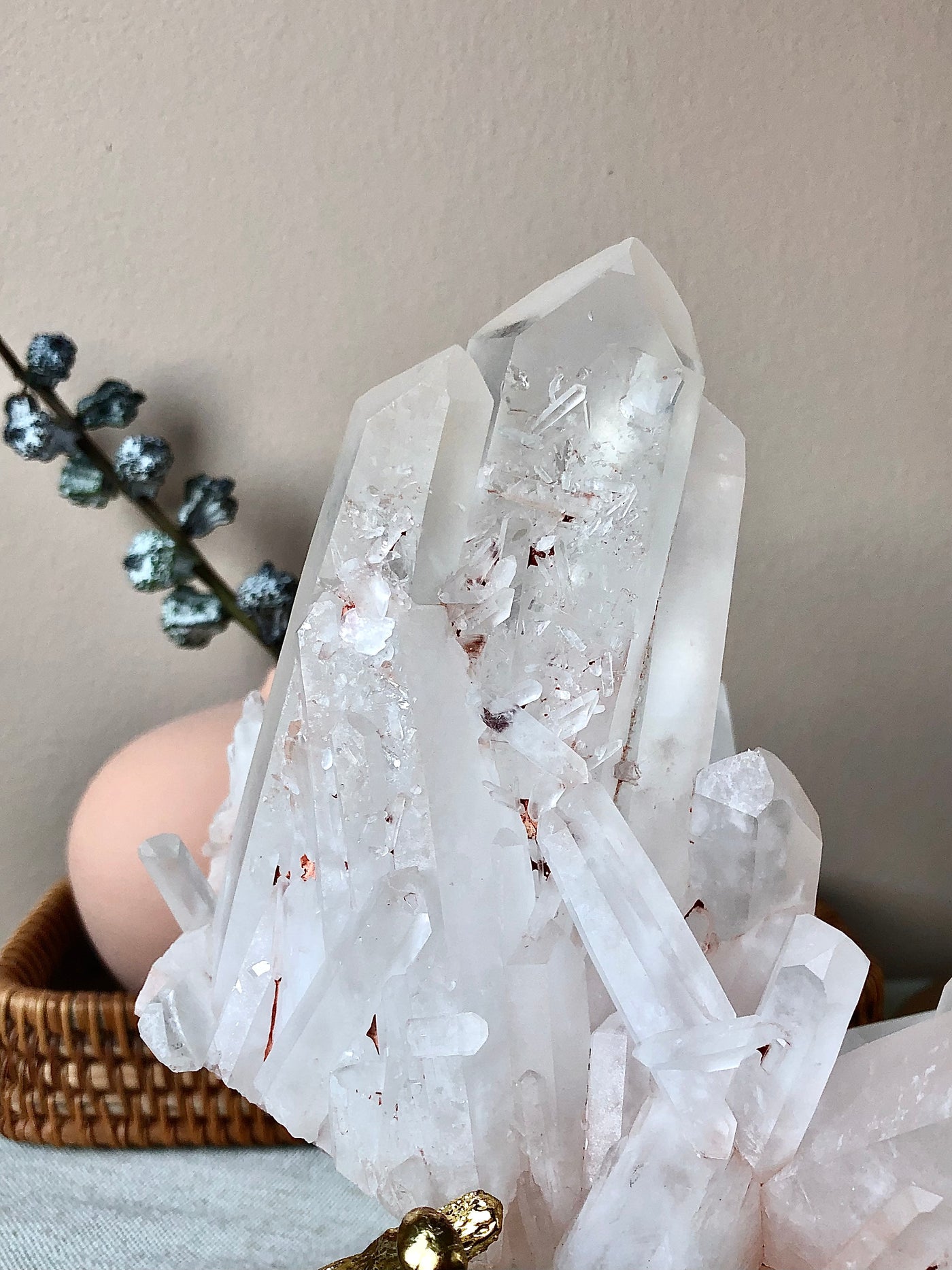 Artemis 22cm Clear Quartz Cluster On Stand