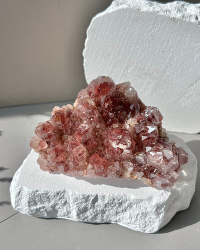 Statement Red Phantom Quartz Cluster