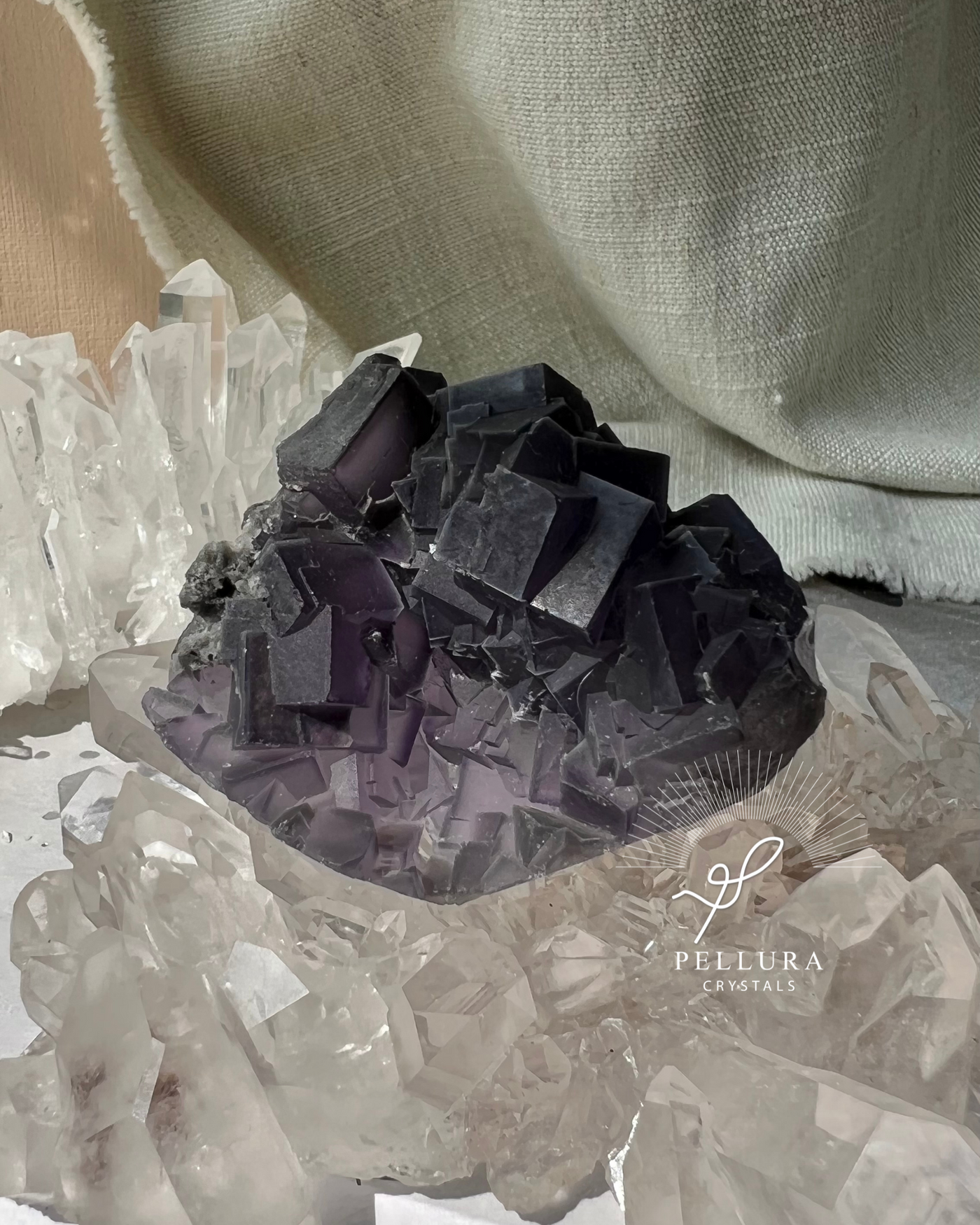 Dark Purple Fluorite Cluster 1