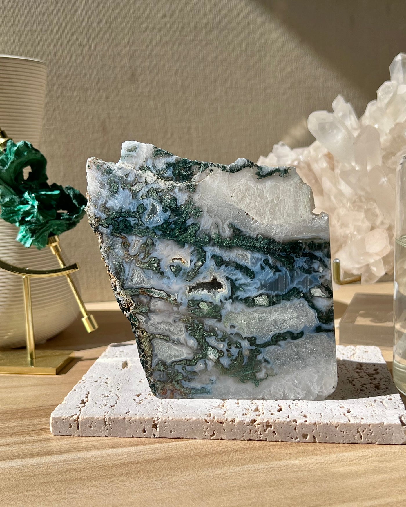 [Oceanus] Moss Agate Raw Slab