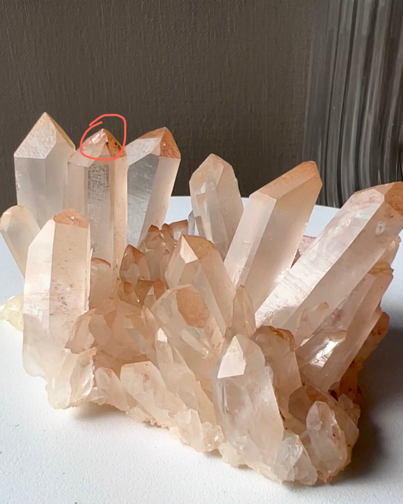 [Capricorn] Tangerine Pink Quartz Cluster