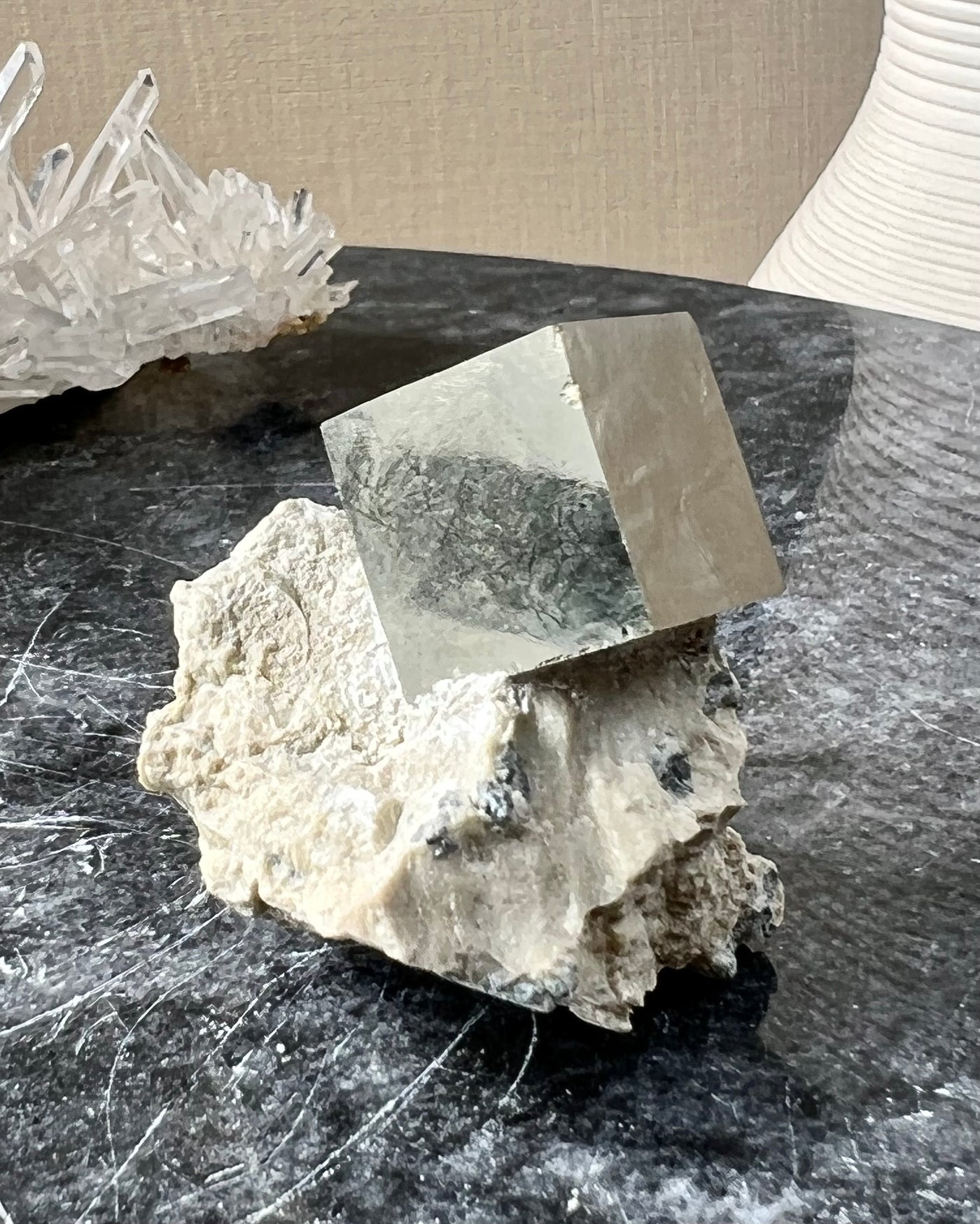 Cube Pyrite on Matrix (C)