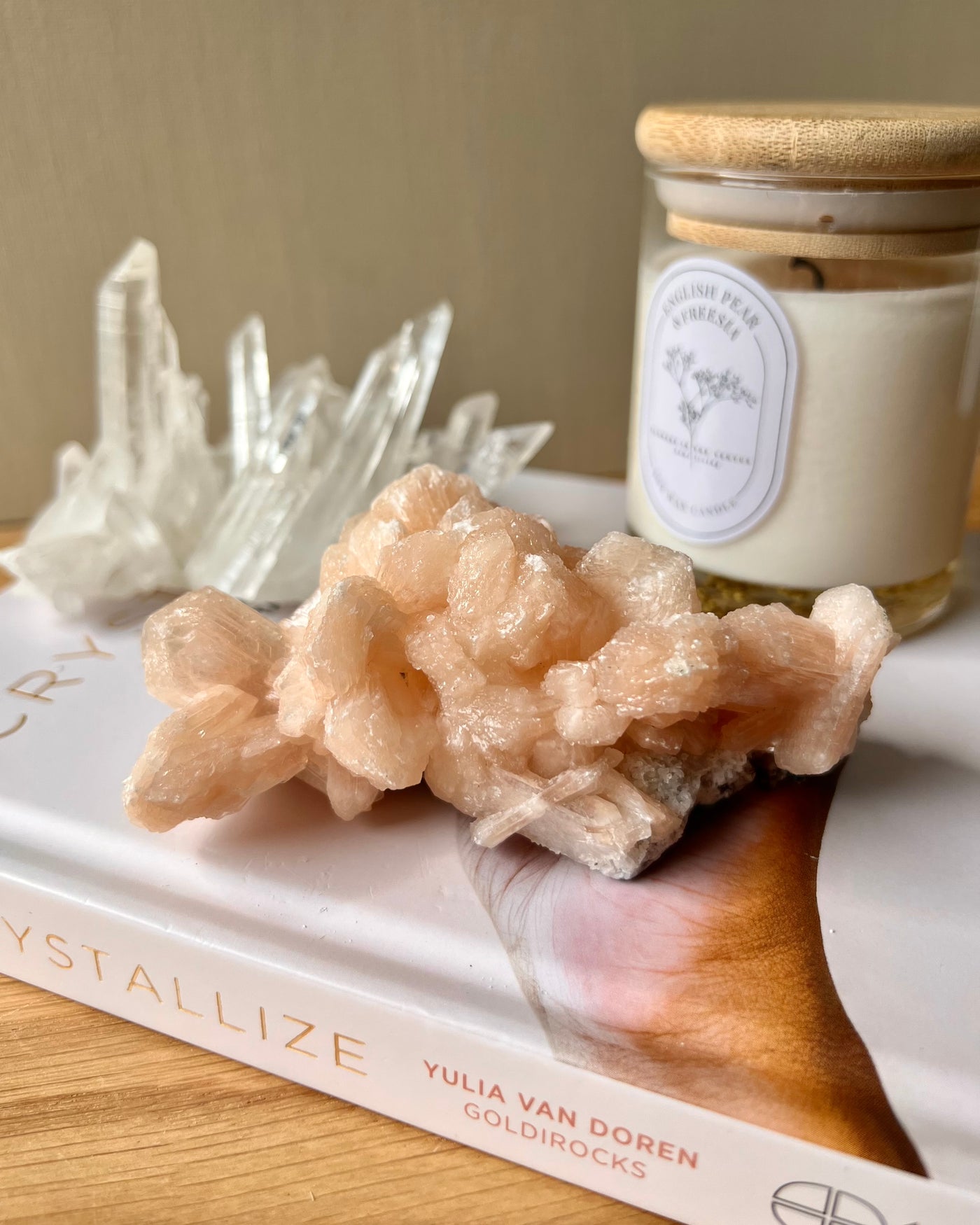 Stilbite Flower on Chalcedony