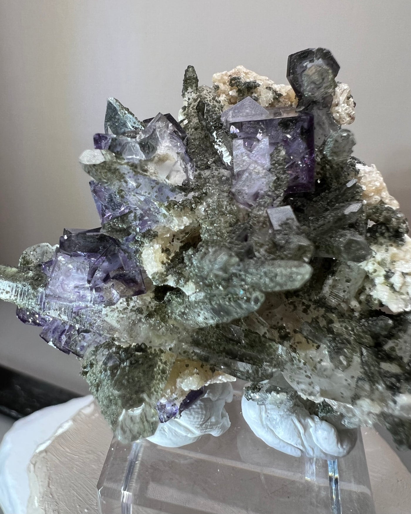 Purple Fluorite, DT Quartz, Epidote (YGX)