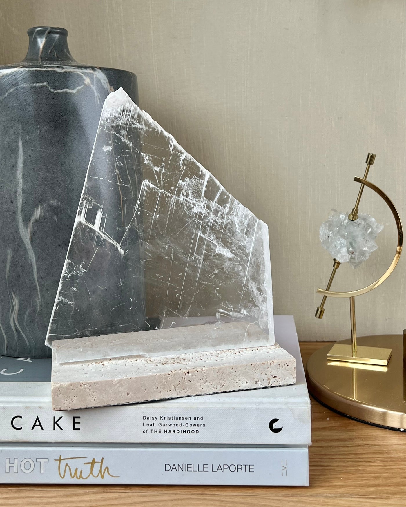 Clear Raw Selenite Slab