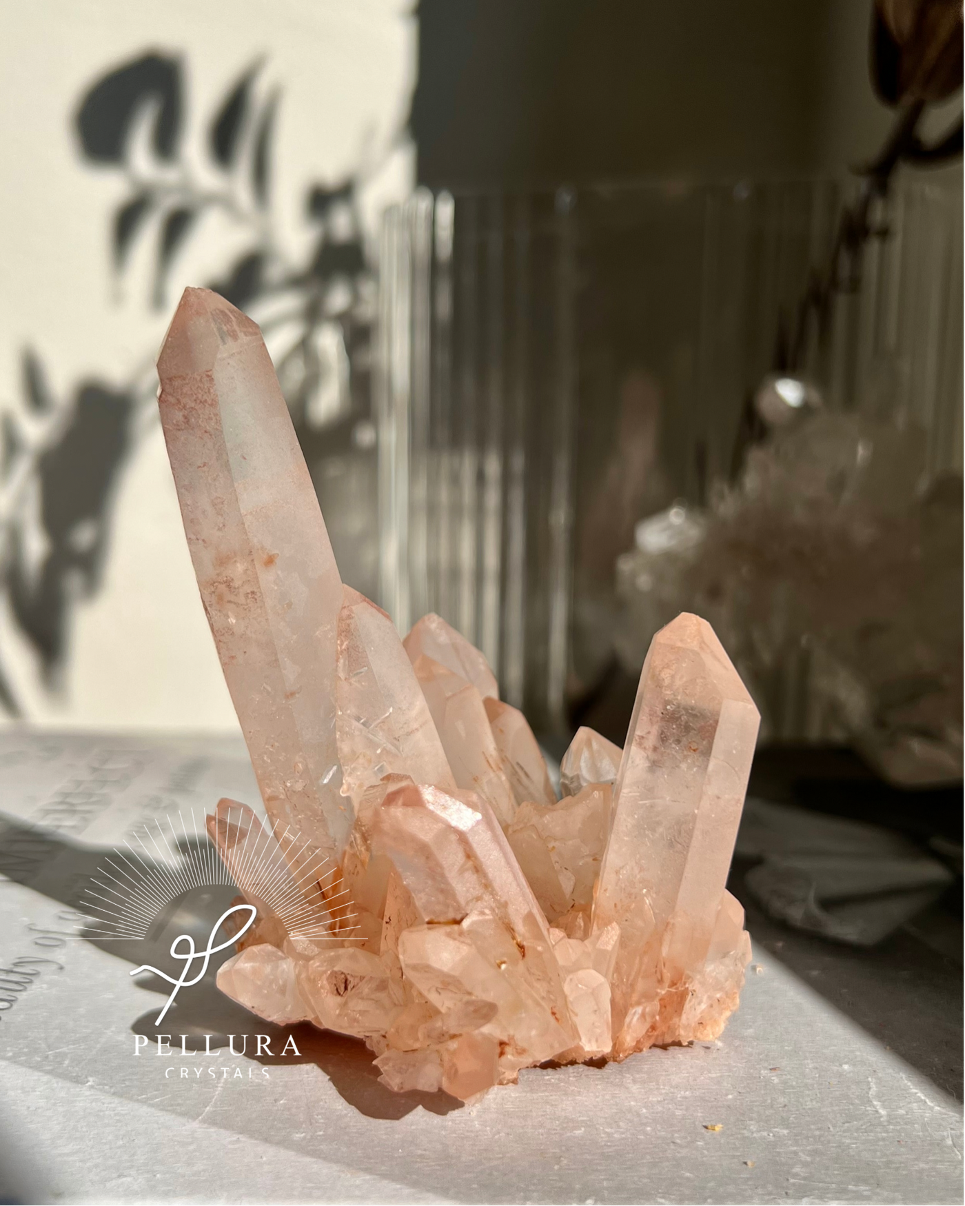 [Iris] Red-Pink Quartz Cluster