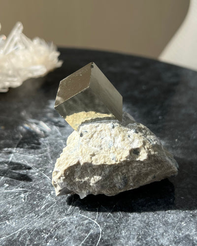 Cube Pyrite on Matrix (D)