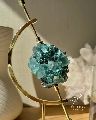 [Ares] Green Fluorite on Arc Stand