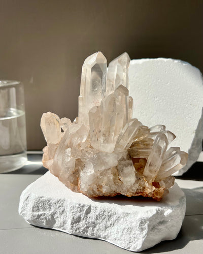 [Taurus] Peach Hued Quartz Cluster