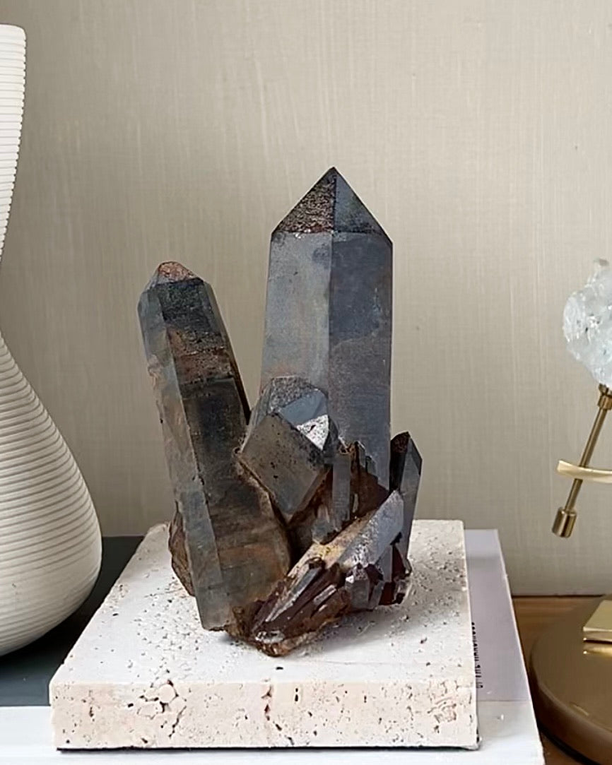 Black Quartz Cluster (Inner Mongolia)
