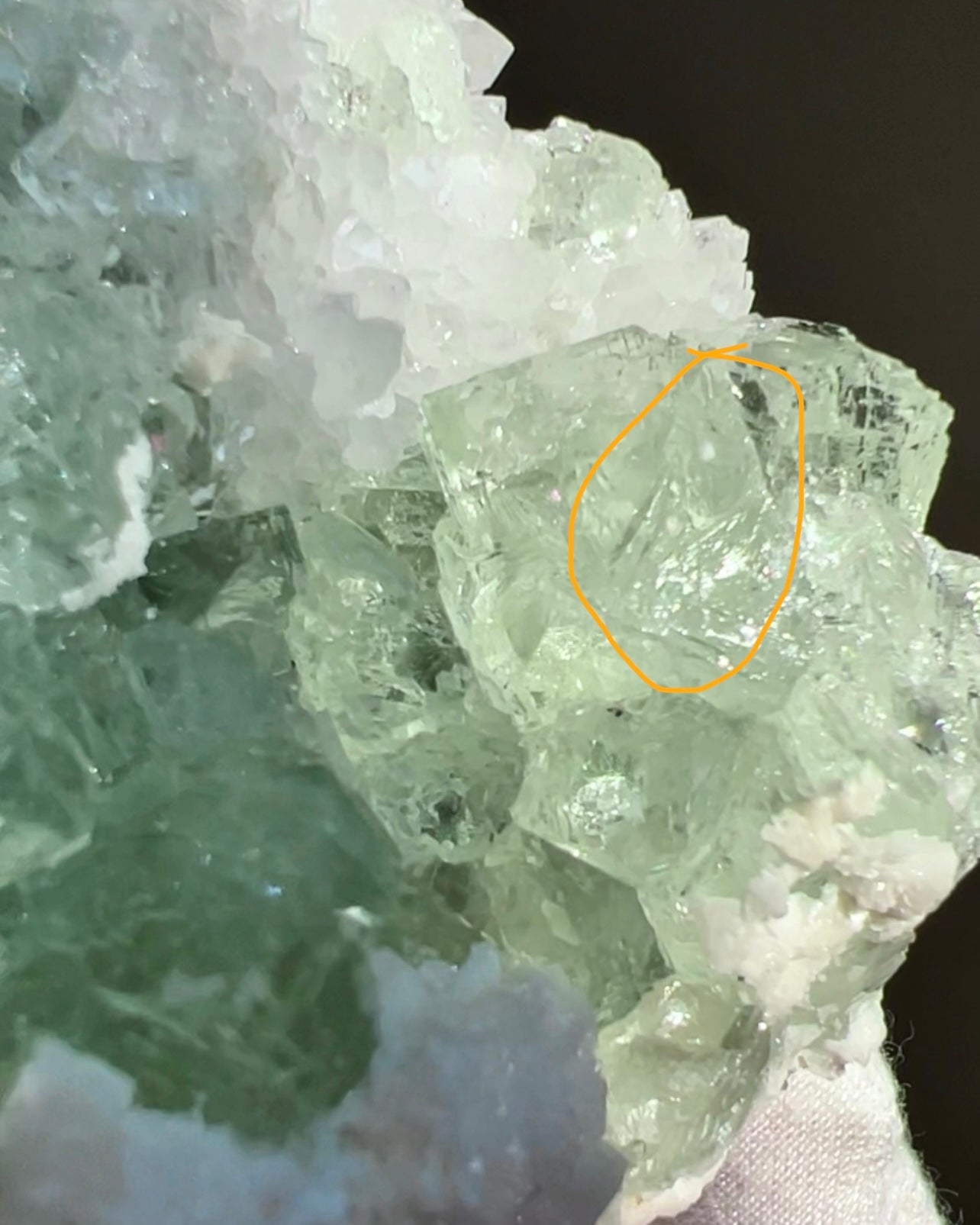 Green Fluorite w Quartz & Dolomite