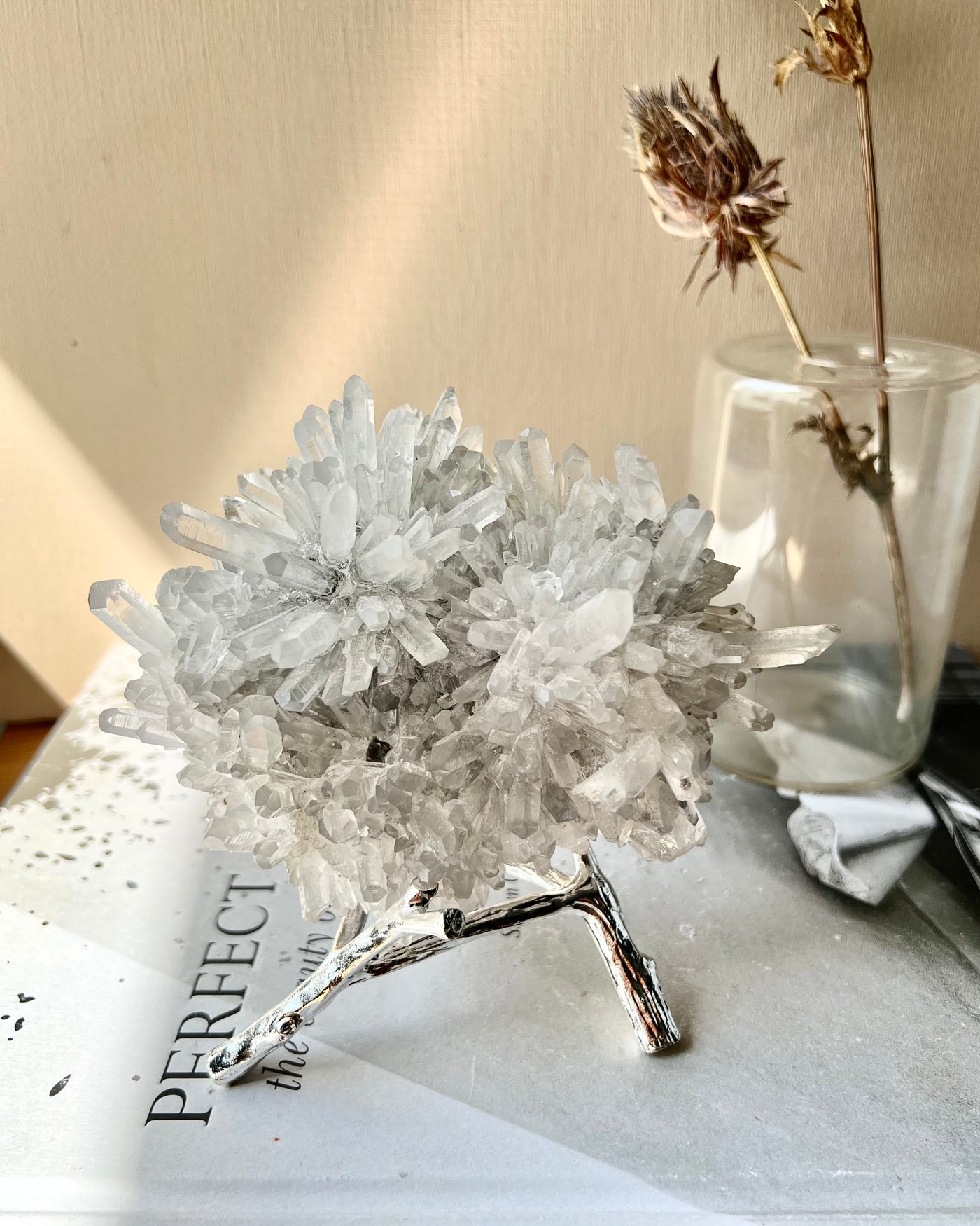 [Double Bloom] Chrysanthemum Quartz Cluster