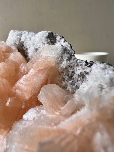 Stilbite Flower on Chalcedony